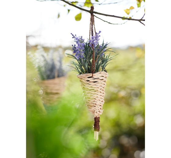 VBS Rattan cane natural, blue tape, Ø 3 mm