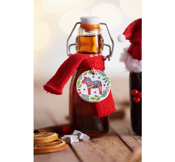 VBS Glass bottles with cork stopper, 12 pieces