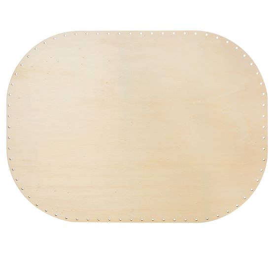 VBS Base di rattan "Rettangolo con bordi rotondi", 4 mm, 45 x 33 cm