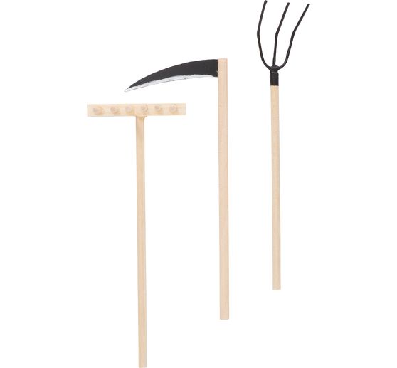 VBS Wooden garden tools, set of 3