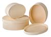 VBS Wooden chip box "Oval", set of 3