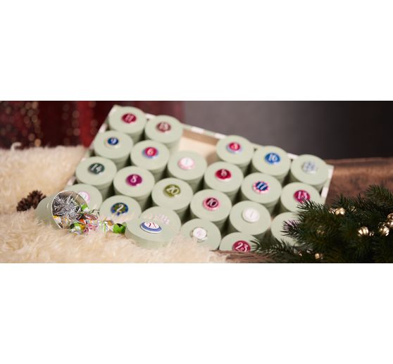 VBS Chipboard boxes "Round" on tray, 24 pieces