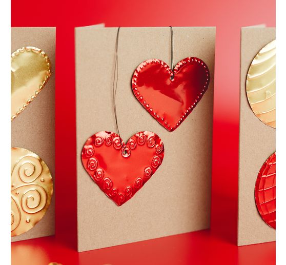 VBS Double cards with envelopes "Kraft paper", 50 pieces
