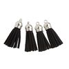 Imitation leather tassels Silver/Black