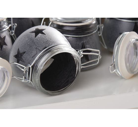 VBS Jars with clip closure "Bulbous", 24 pieces