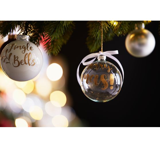 VBS Glass balls, Ø 8 cm, 2 pieces