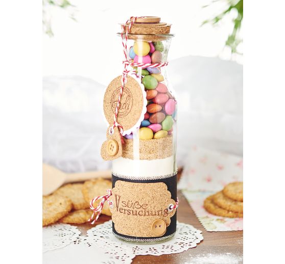 Bottiglie in vetro VBS "Milk", set da 3