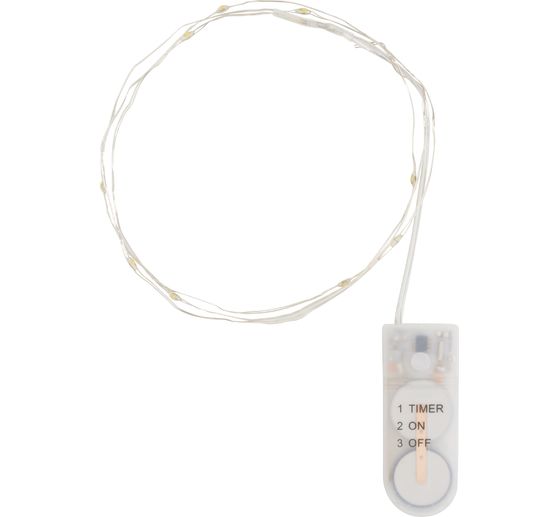 VBS Stringa di luci a LED, con timer, 10 LED