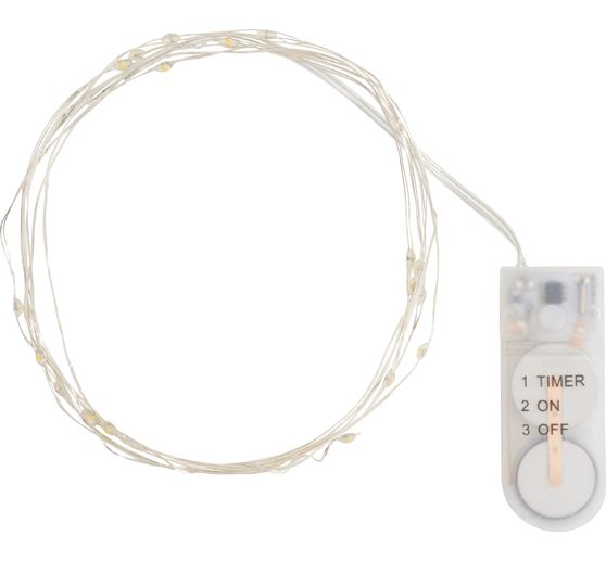 VBS Micro LED chain of lights, with timer, 20 LEDs