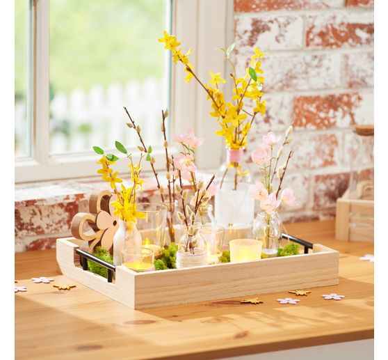 VBS Glass bottles with cork stopper, 12 pieces