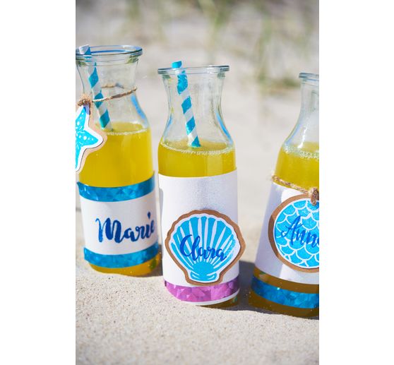 Bottiglie in vetro VBS "Milk", set da 3