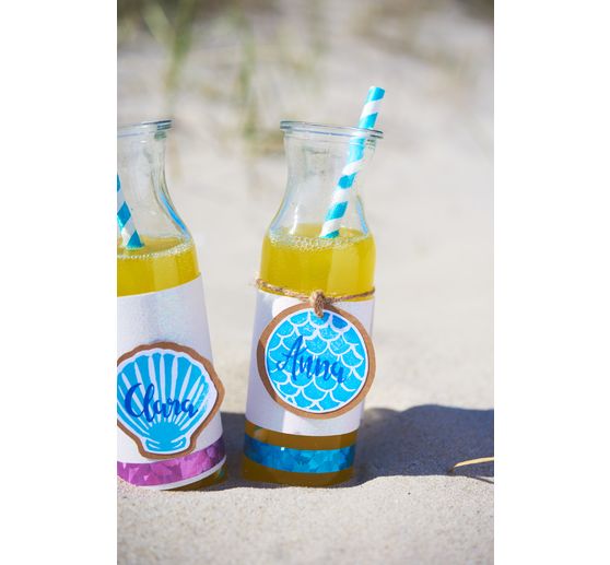 Bottiglie in vetro VBS "Milk", set da 3