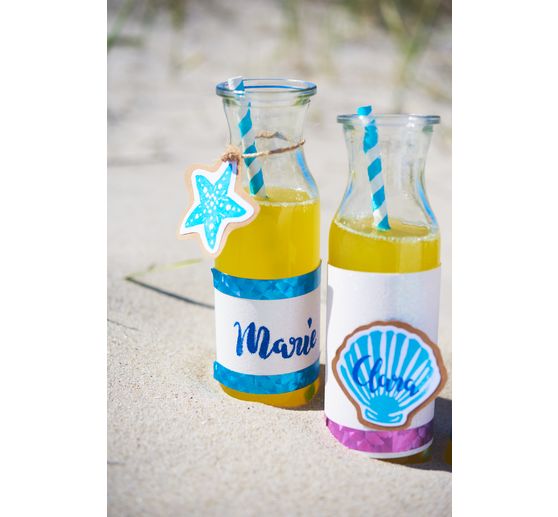 Bottiglie in vetro VBS "Milk", set da 3