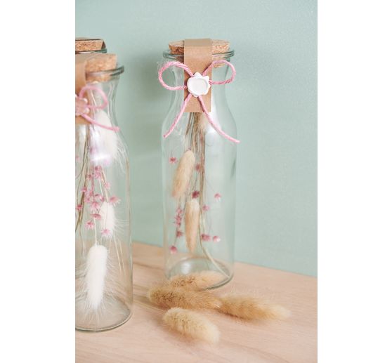 Bottiglie in vetro VBS "Milk", set da 3