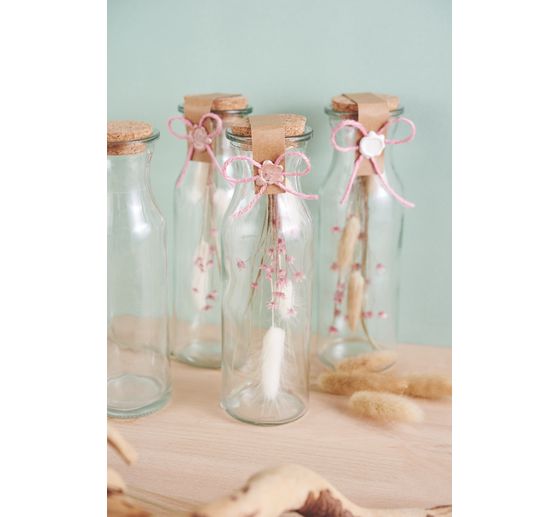 Bottiglie in vetro VBS "Milk", set da 3