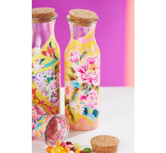 Bottiglie in vetro VBS "Milk", set da 3