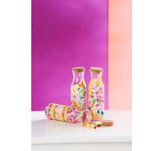 Bottiglie in vetro VBS "Milk", set da 3