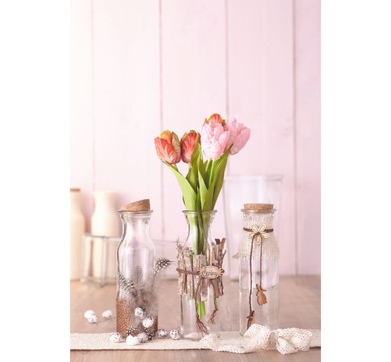 Bottiglie in vetro VBS "Milk", set da 3