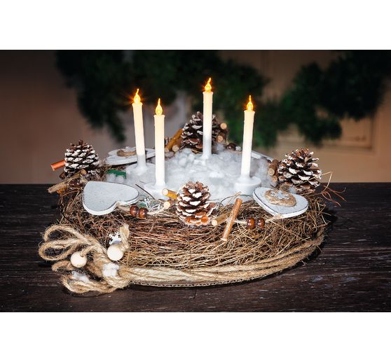 VBS LED Christmas tree candle with clip, 2 pieces