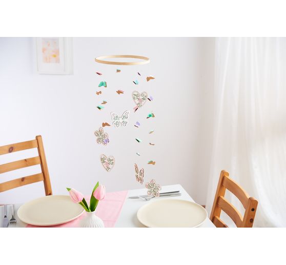 VBS Decoration pendant "Flowers, hearts and butterflies"