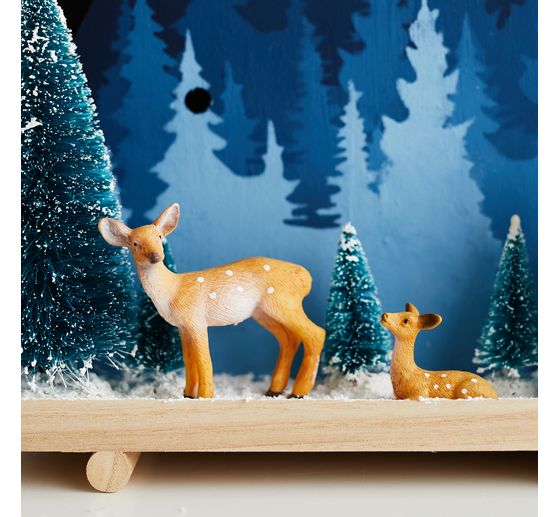 VBS Miniature fir tree, set of 16, snowed