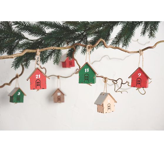 VBS Decoration pendant "Cottage", 24 pieces, plywood
