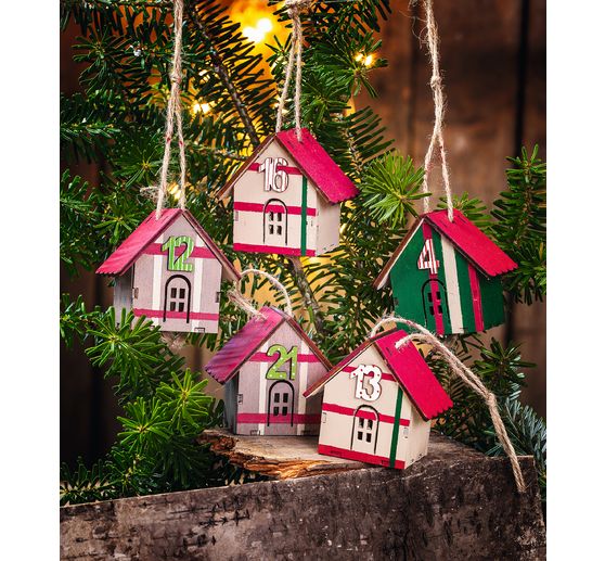 VBS Decoration pendant "Cottage", 24 pieces, plywood