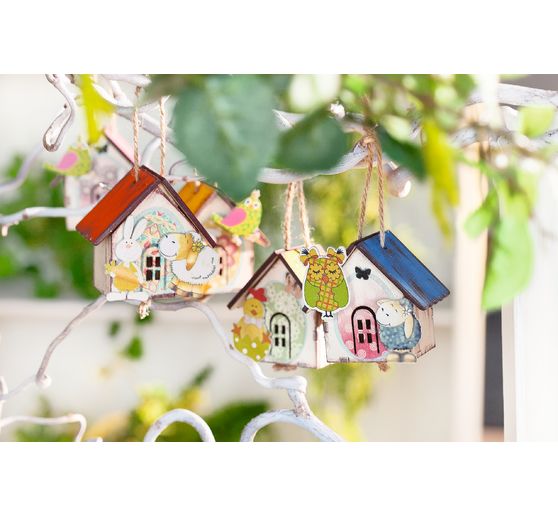 VBS Decoration pendant "Cottage", 24 pieces, plywood