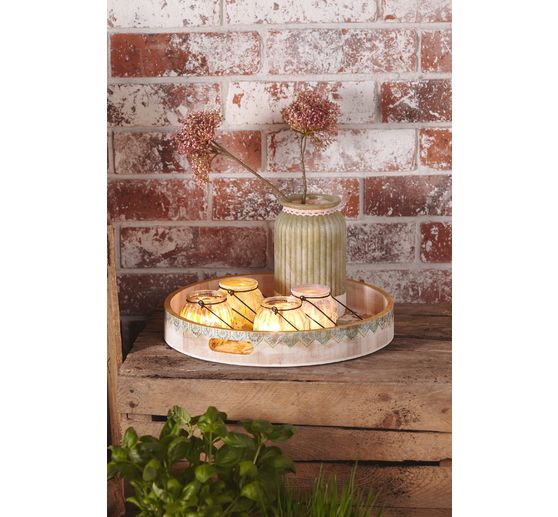 VBS Glass wind light with bracket, 4 pieces