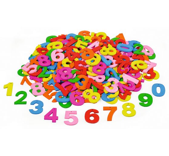 VBS Wooden numbers "Colourful", 250 pcs.