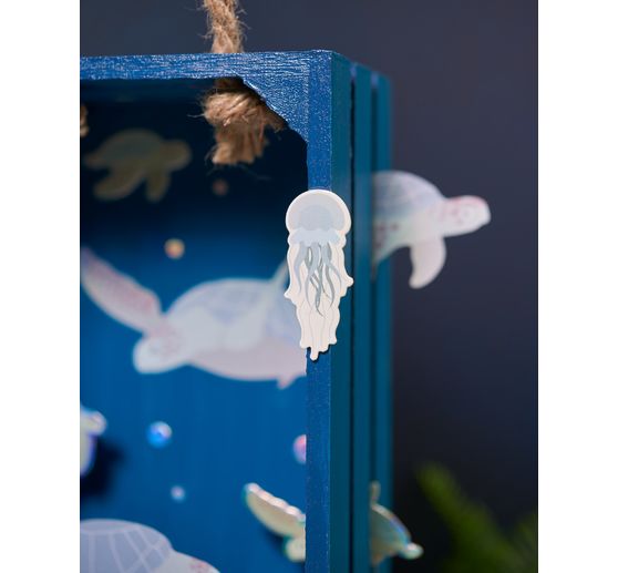 VBS Scatole di legno con doghe, set di 2