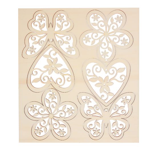 VBS Decoration pendant "Flowers, hearts and butterflies"