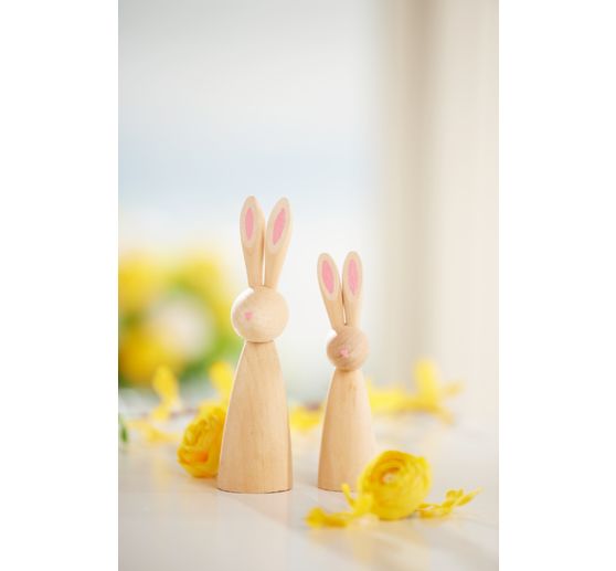 Wooden rabbits figure cone
