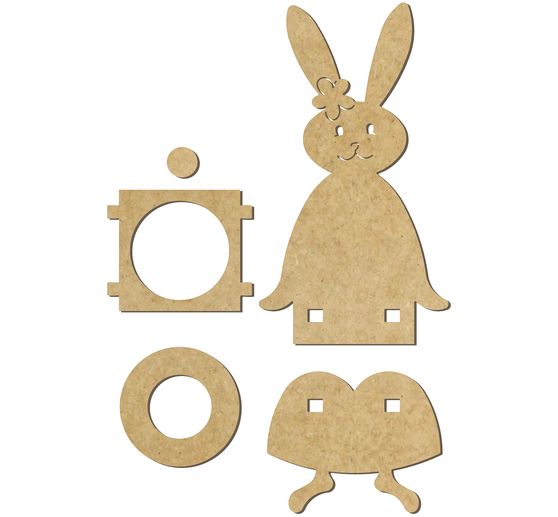 Edge stool "Rabbit Daisy", MDF wood