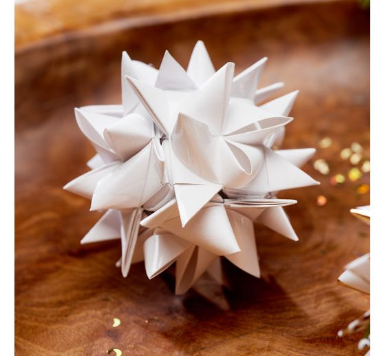 Paper strips "Glitter, white", 15 mm