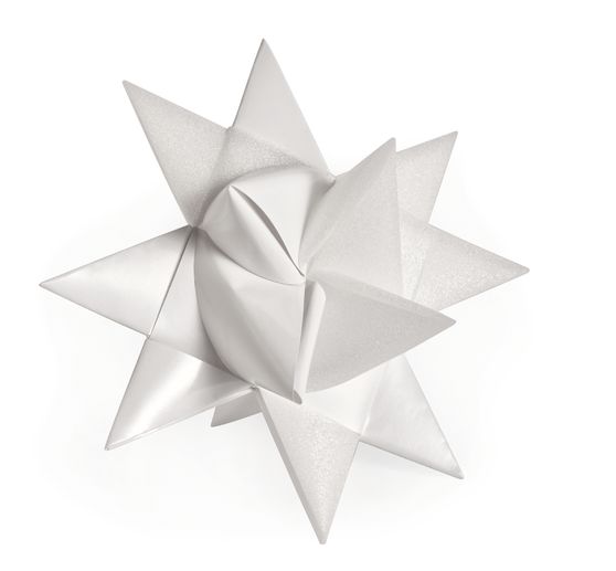 Paper strips "Glitter, white", 25 mm