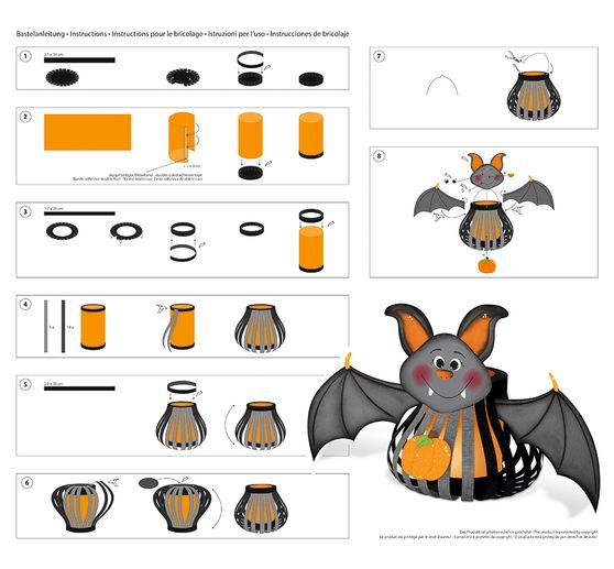 Kit per lavoretti con la lanterna "Pipistrello