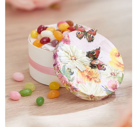 VBS Wooden chip box, Ø 9 cm