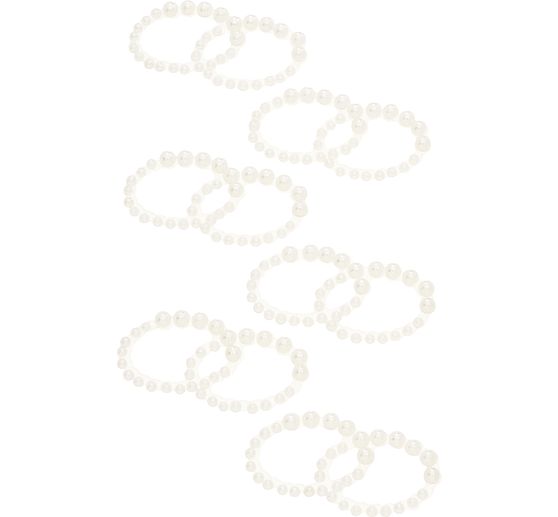 Sticker "Double rings", Pearl, 6 pieces