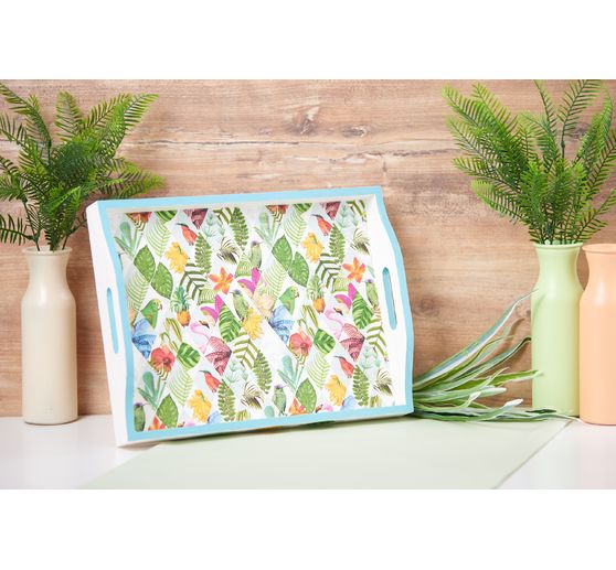 Vassoio in legno VBS, set di 3 pezzi