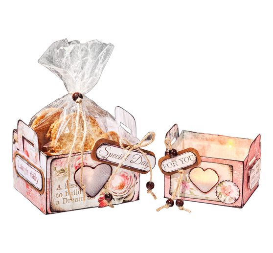 Set di stencil per VBS "Cuore di cestino ritagliato".