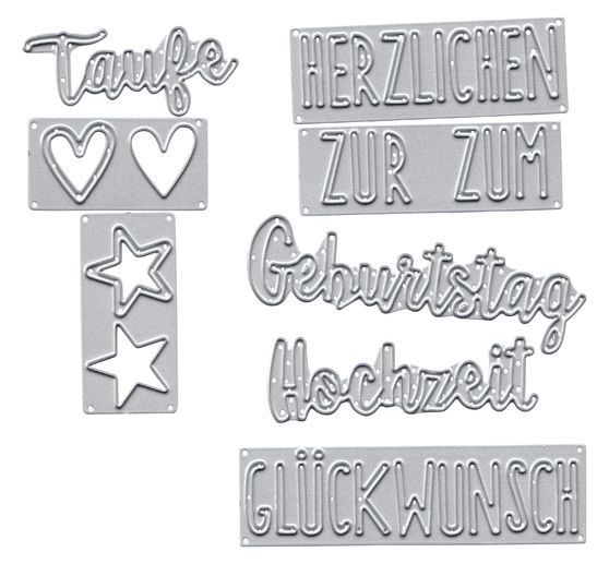 Sizzix Thinlits punching template "Herzlichen Glückwunsch"