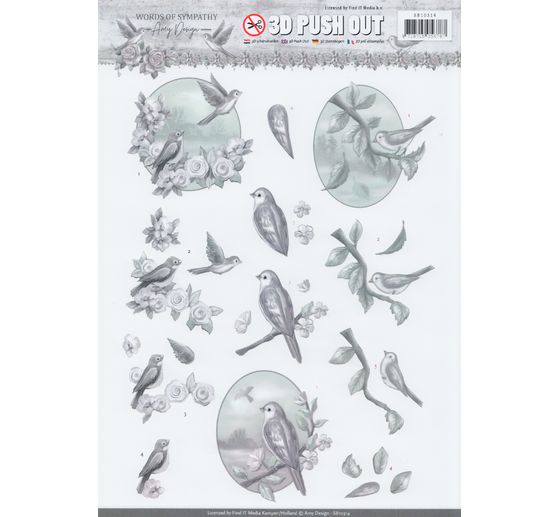 3D punching sheet set "Words of Sympathy"