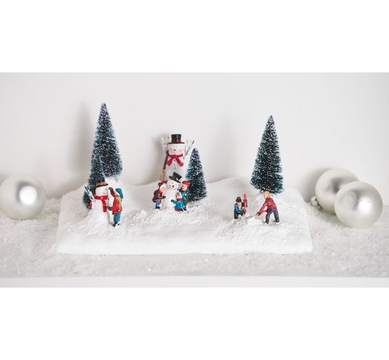 Styrofoam landscape with snow