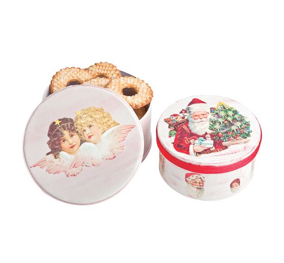 VBS Cardboard boxes "Round", set of 12