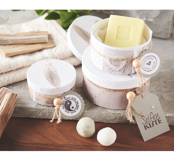 VBS Cardboard boxes "Round", set of 12