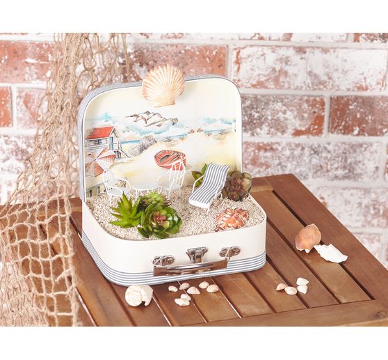 VBS Suitcase, set of 2, made of cream-coloured cardboard