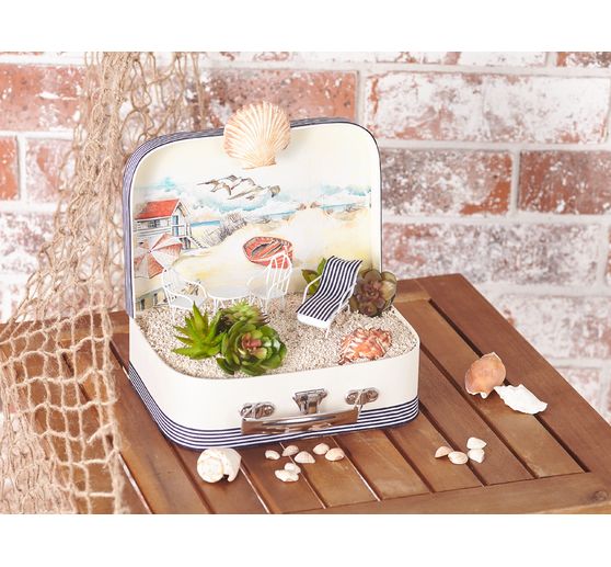 VBS Suitcase, set of 2, made of cream-coloured cardboard