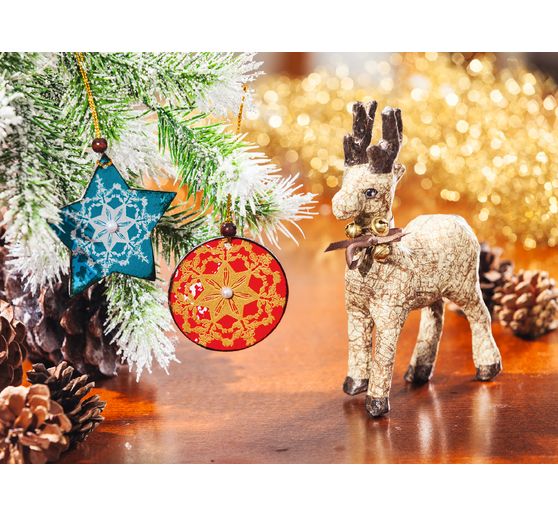 Renna in cartapesta, 15 cm