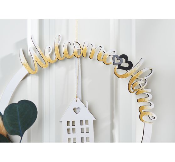 Wooden ring set "Welcome Home"